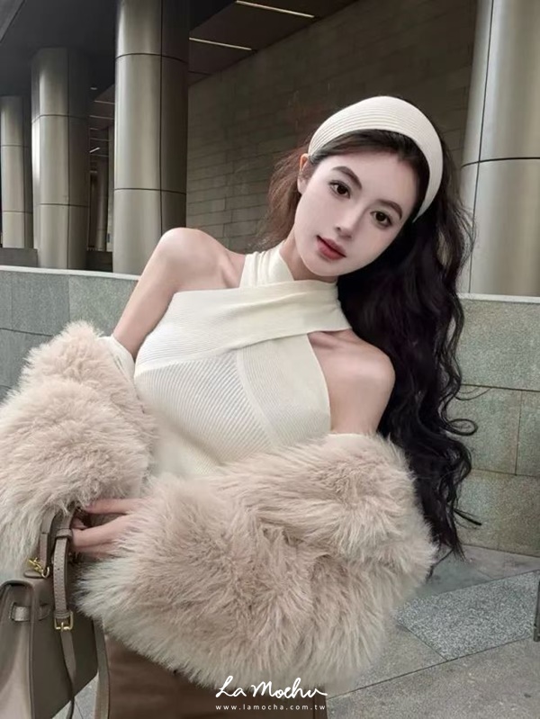 單扭結平口美背上衣